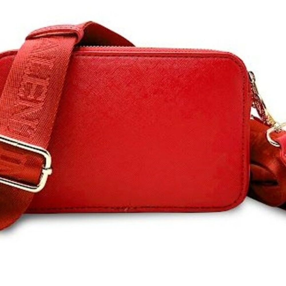 Valentino Orlandi Studded Camera Bag - Red - Picture 2 of 4